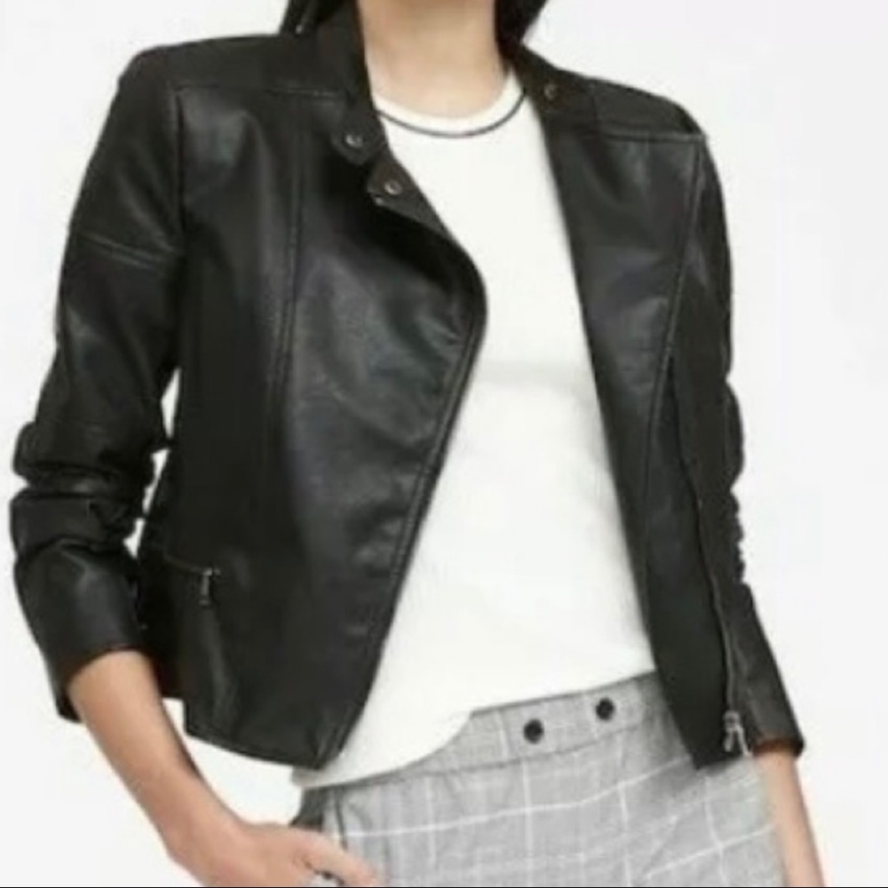 NWOT Banana Republic vegan leather moto jacket
